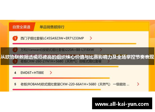 从欧协联数据透视厄德高的组织核心价值与比赛影响力及全场掌控节奏表现